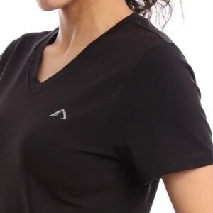 Cleocotton Women’s V Neck Short Sleeve T-Shirt | Classic-Fit Cotton blend- L